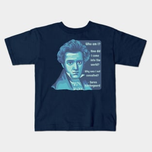 Søren Kierkegaard Portrait and Quote Kids T-Shirt